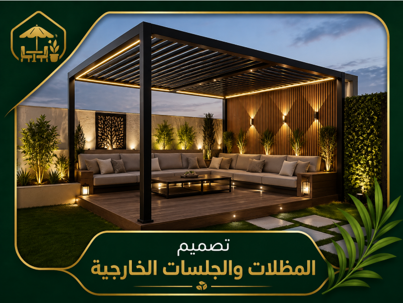 تصميم مظلات وجلسات